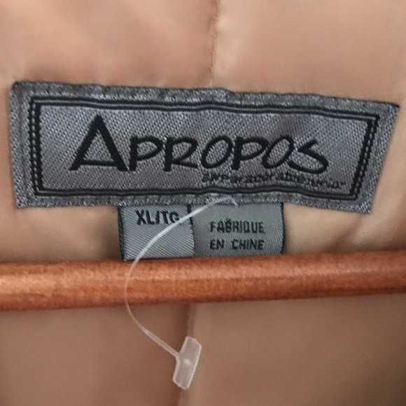 NWT Vintage Tan Micro Suede Native Style Faux Fur Cap Anorak Parka Women Size XL - Picture 5 of 15